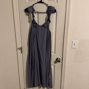 Elegant Gray Sleeveless Dress